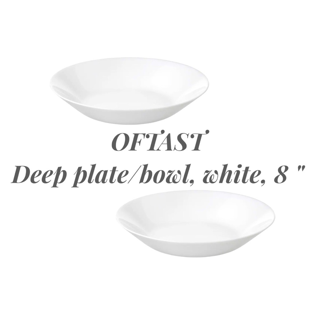 2 OFTAST Deep plate/bowls, 8 "